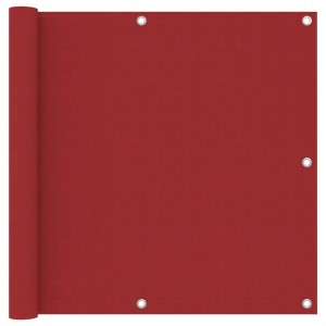 Toldo para balcão de tecido oxford vermelho 90x500 cm D