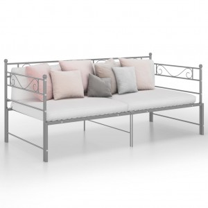 Emborracharse Más temprano Comprensión Estructura de sofá cama extraíble de metal gris 90x200 cm