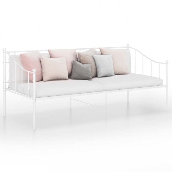 Estrutura do sofá cama de metal branco 90x200 cm D