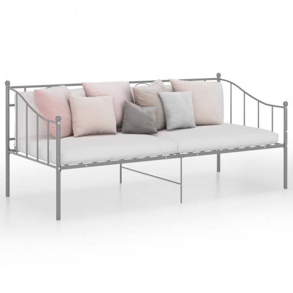 Estrutura do sofá cama de metal cinza 90x200 cm D