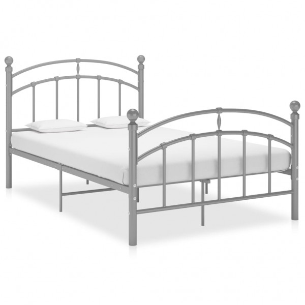 Estrutura de cama de metal cinza 120x200 cm D