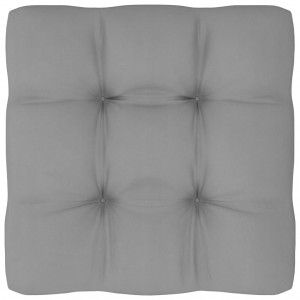 Cojín para sofá de palets tela gris 50x50x12 cm D
