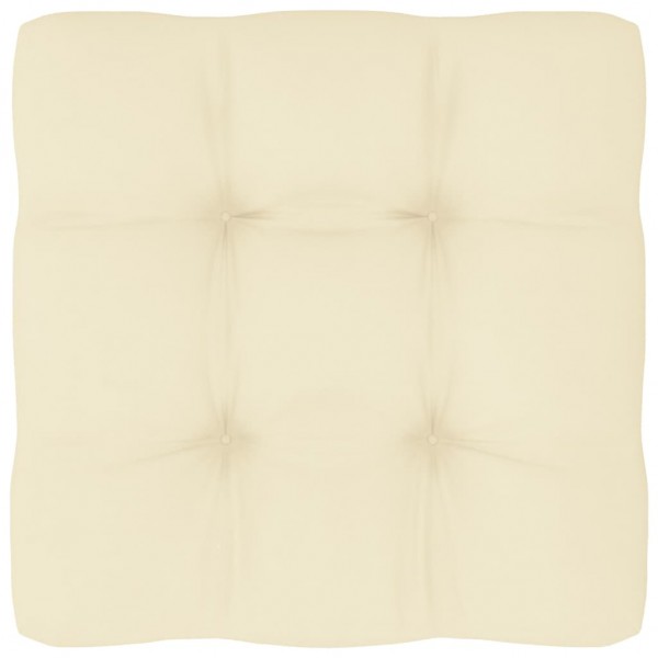 Cojín para sofá de palets tela crema 50x50x12 cm D