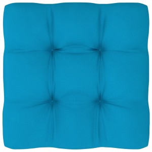 Cojín para sofá de palets de tela azul 50x50x12 cm D