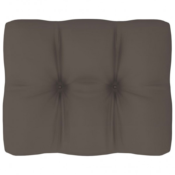 Cojín para sofá de palets de tela gris taupé 50x40x10 cm D