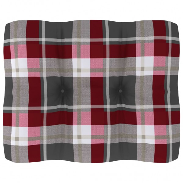 Cusco de sofá de paletes de tecido quadrado vermelho 50x40x12 cm D
