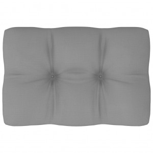Cojín para sofá de palets tela gris 60x40x12 cm D