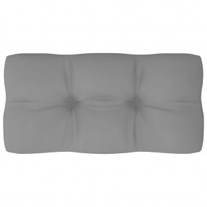 Cojín para sofá de palets tela gris 80x40x12 cm D