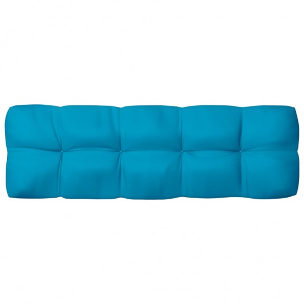 Cama de sofá de paletes de tecido azul 120x40x12 cm D