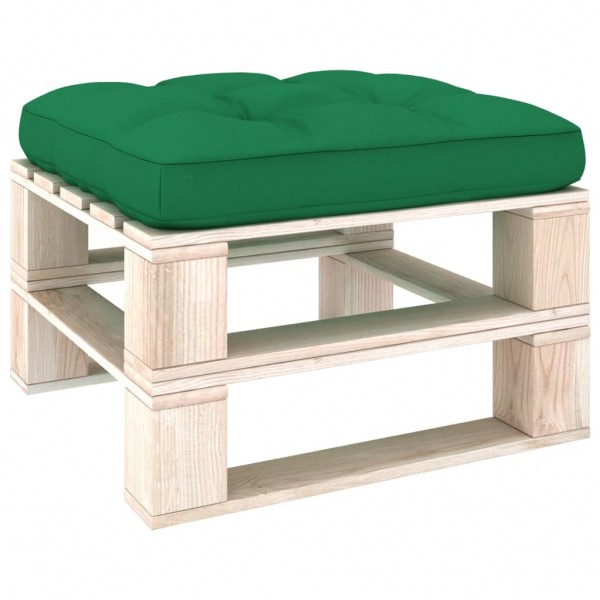 Cusco para sofá de paletes tecido verde 58x58x10 cm D