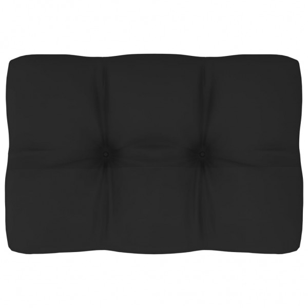 Cama de sofá de paletes de tecido preto 60x40x12 cm D