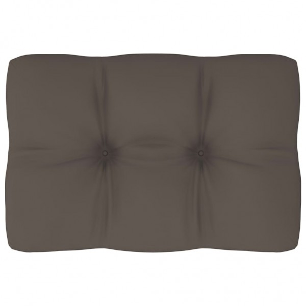 Cojín para sofá de palets de tela gris taupé 60x40x12 cm D