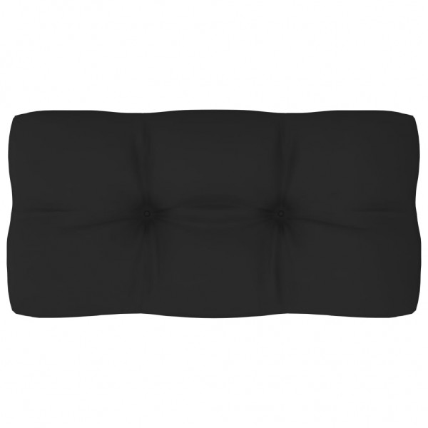 Cojín para sofá de palets de tela negro 80x40x12 cm D