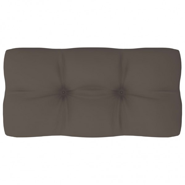 Cojín para sofá de palets de tela gris taupé 80x40x12 cm D