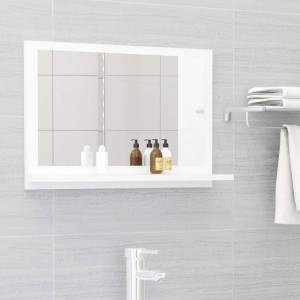 Espejo de baño madera contrachapada blanco 60x10.5x37 cm D