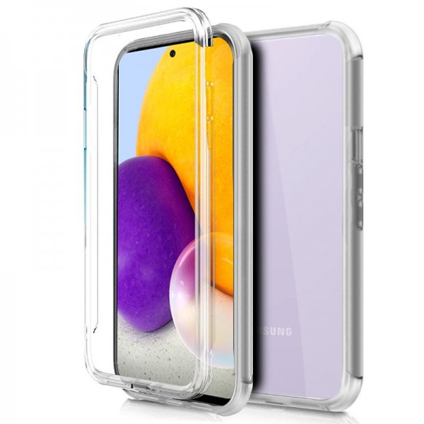 Fundação COOL 3D silicone para Samsung A725 Galaxy A72 (Transparente Frente + Atrás) D