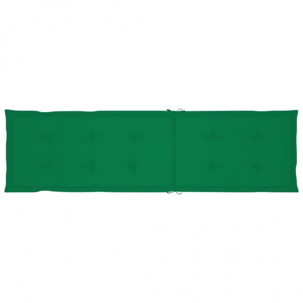 Cojín para tumbona verde (75+105)x50x3 cm D