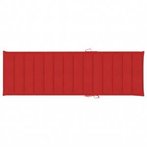 Cama de cama de tecido Oxford vermelho 200x60x3 cm D