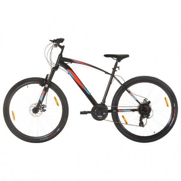 Bicicleta de montanha 21 velocidades 29 polegadas roda 48 cm preto D