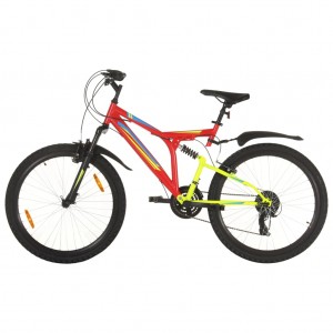 Bicicleta montaña 21 velocidades 26 pulgadas rueda 49 cm rojo D