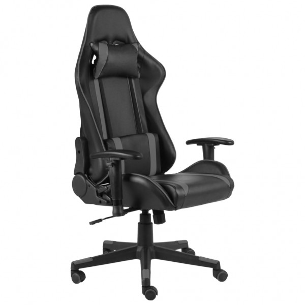 Silla gaming giratoria PVC gris D