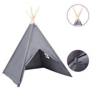 Tienda tipi niños y bolsa piel de melocotón gris 120x120x150cm H