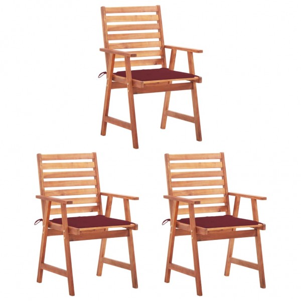 Cadeiras de madeira maciça e almofadas D
