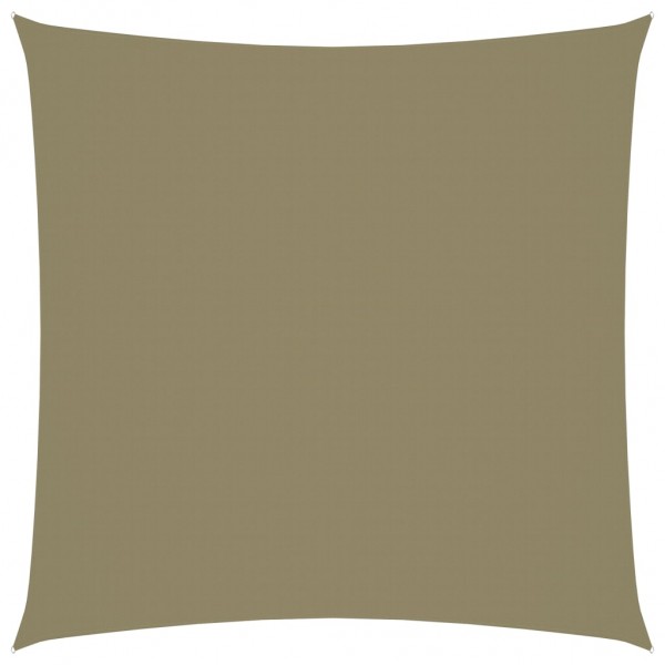 Toldo de vela quadrado de tecido oxford beige 4,5 x 4,5 m D