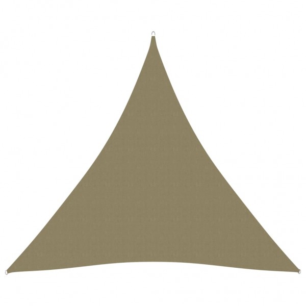 Telhado de vela triangular de tecido oxford beige 4,5 x 4,5 x 4,5 m D