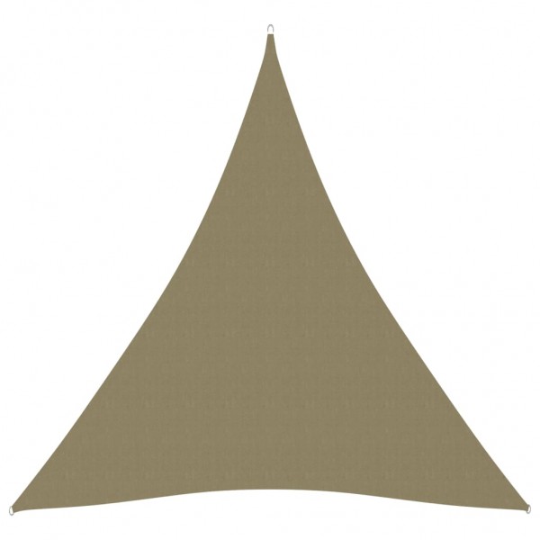 Toldo de vela triangular de tela oxford beige 5x6x6 m D