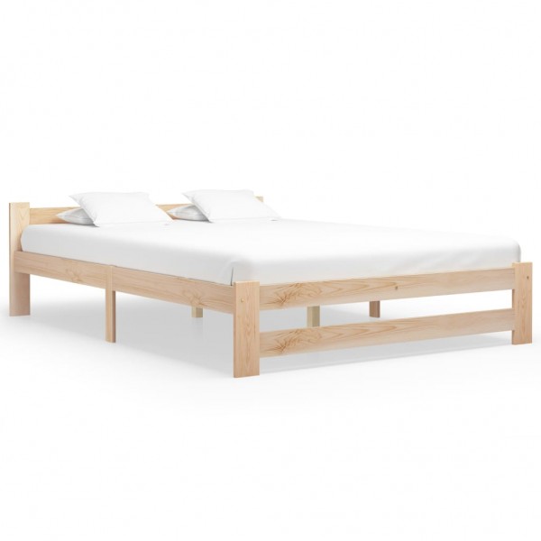 Estrutura de cama de madeira maciça de pinho 120x200 cm D