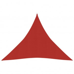 Toldo de vela HDPE rojo 160 g/m² 4x4x4 m D