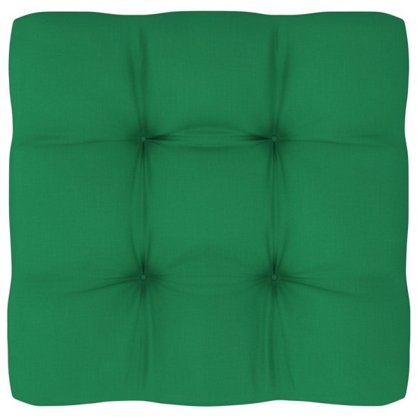 Cojín para sofá de palets tela verde 50x50x12 cm D