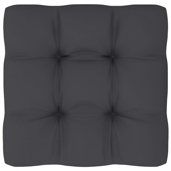 Cojín para sofá de palets de tela antracita 70x70x12 cm D