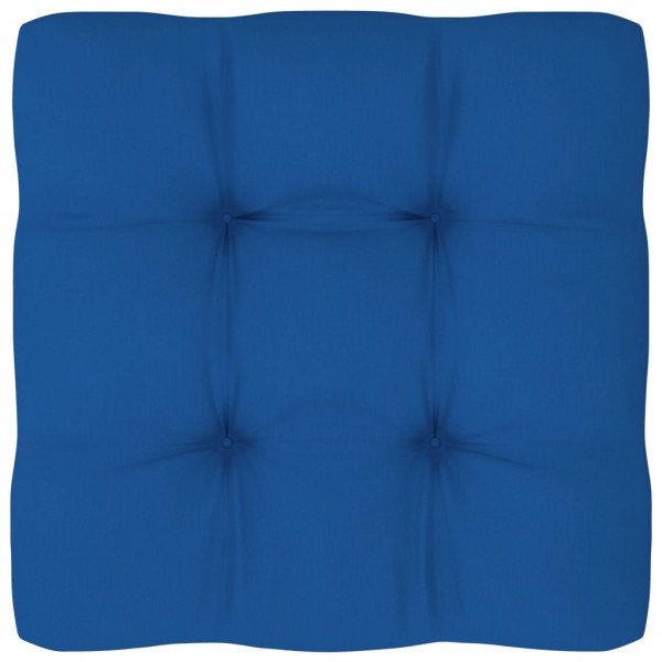 Cama de sofá de paletes de tecido azul 80x80x12 cm D