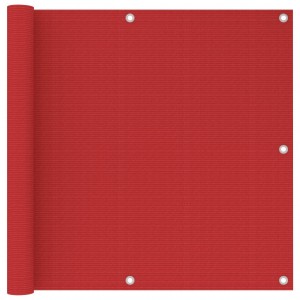 Toldo para balcón HDPE rojo 90x500 cm D