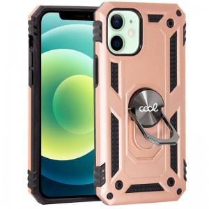 Carcaça COOL para iPhone 12 / 12 Pro anel rígido Rose Gold D