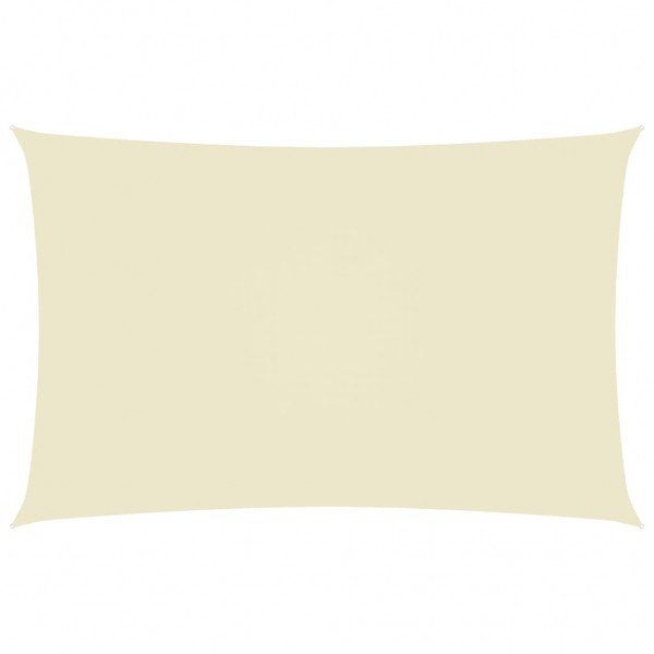 Toldo de vela rectangular de tecido Oxford de cor creme 2x5 m D