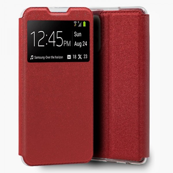 Fundação COOL Capa de Flip para Samsung A525 Galaxy A52 / A52 5G / A52s 5G Liso Vermelho D