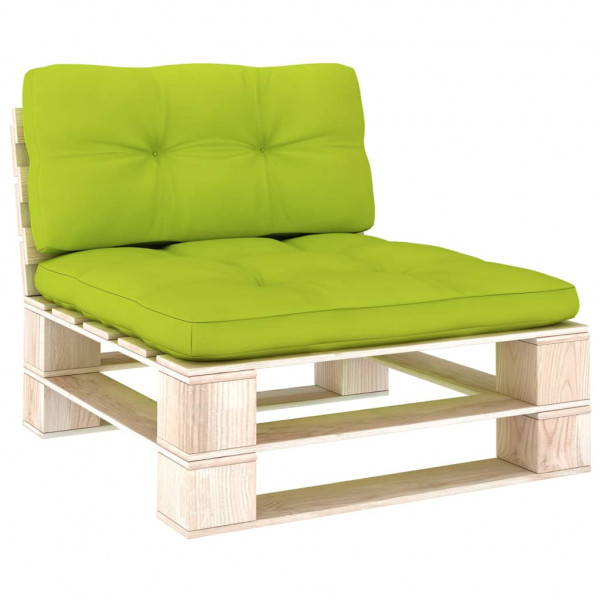 Cojines para sofá de palets 2 piezas verde brillante D