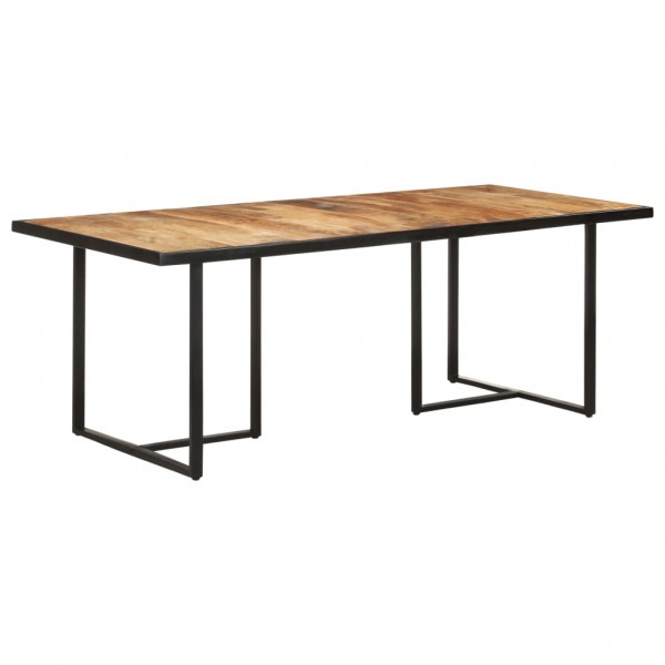 Mesa de jantar de madeira de mangue áspero 200 cm D