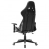 Silla de gaming de cuero sintético negro y blanco 4