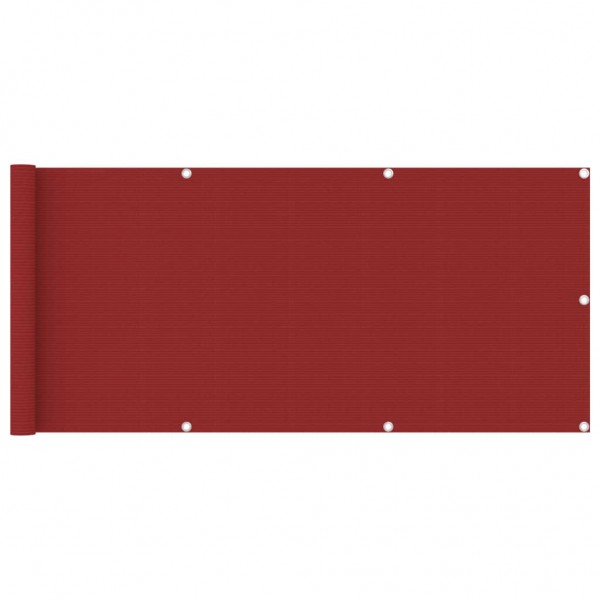 Toldo para balcón HDPE rojo 75x400 cm D