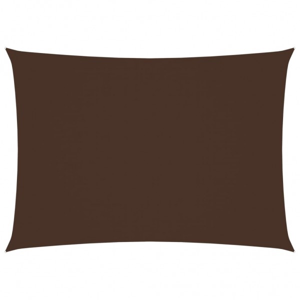 Toldo de vela rectangular de tela oxford marrón 2x4 m D