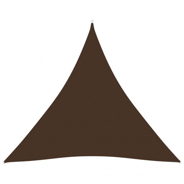 Toldo de vela triangular de tela oxford marrón 5x5x5 m D