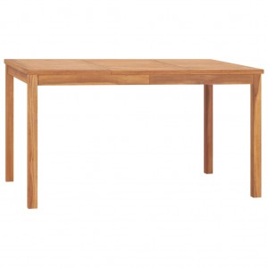 Mesa de comedor de jardín madera maciza de teca 140x80x77 cm D