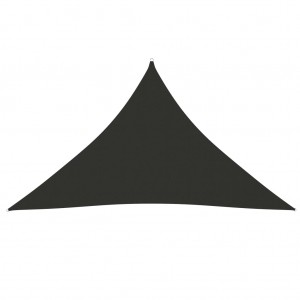 Toldo de vela triangular de tela oxford gris antracita 5x5x6 m D
