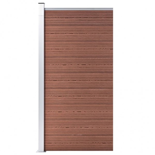 Panel de valla WPC marrón 95x186 cm D