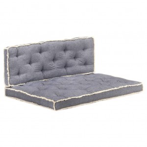 Set de cojines para sofá de palets 2 piezas azul D