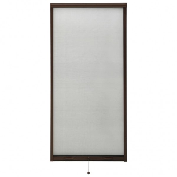 Mosquitera enrollable para ventanas marrón 60x150 cm D